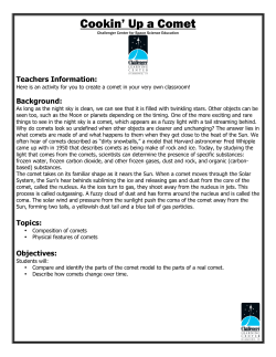 Cookin` Up a Comet - Challenger Learning Center of Northwest