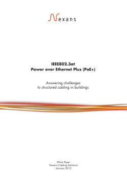 IEEE802.3at Power over Ethernet Plus (PoE+)