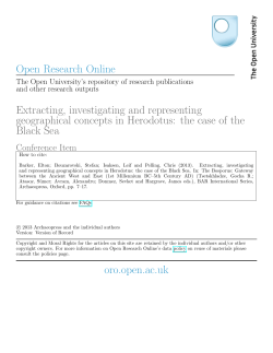 Extracting, investigating and representing geographical concepts in