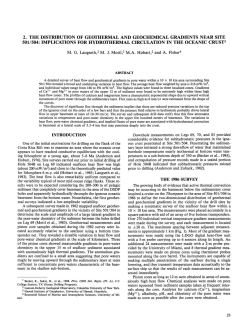 2. The Distribution of Geothermal and Geochemical Gradients near