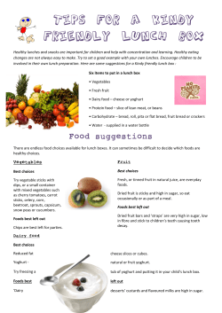 Tips for a Kindy friendly lunch box