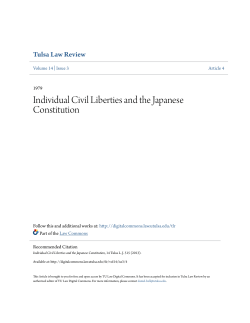 Individual Civil Liberties and the Japanese Constitution