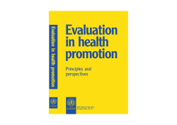 Evaluation in health promotion : principles and
