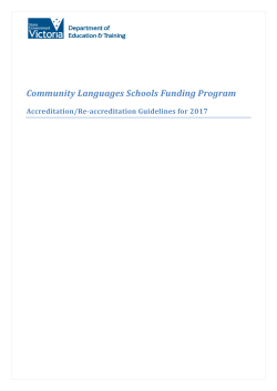 Guidelines - Ethnic Schools Association of Victoria