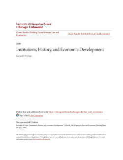 Institutions, History, and Economic Development