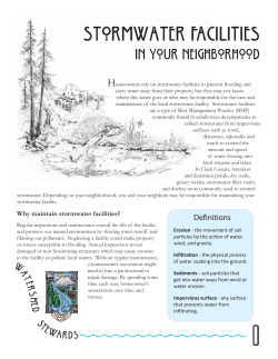 Stormwater Facilities in your Neighborhood