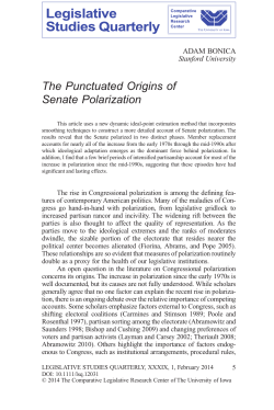 The Punctuated Origins of Senate Polarization