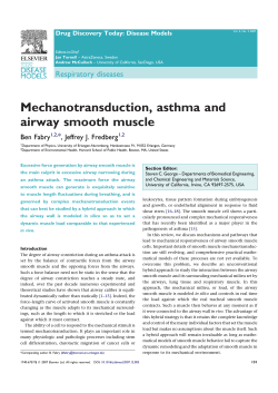 Mechanotransduction, asthma and airway smooth muscle