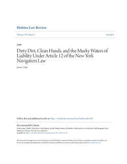 Dirty Dirt, Clean Hands, and the Murky Waters of Liability Under