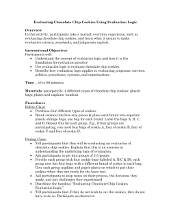 Evaluating Chocolate Chip Cookies Using