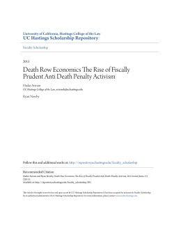 Death Row Economics The Rise of Fiscally Prudent Anti Death