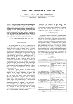 Supply Chain Collaboration: A Triadic View