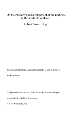 Robert Brown on the embryo development of Coniferae