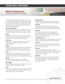 Metal Comparison - Gerard Daniel Worldwide