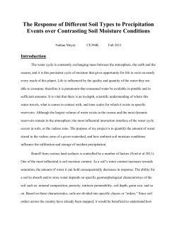 The Response of Different Soil Types to Precipitation Events over