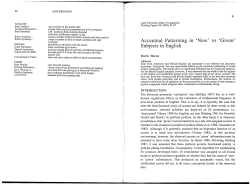 Accentual Patterning in `New` - Open Journal Systems at Lund