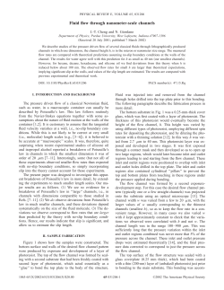 Fluid flow through nanometer-scale channels
