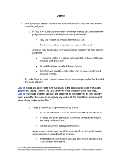 Jude 5 - Verse By Verse Ministry