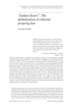 The globalization of cultural property law