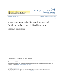 Steuart and Smith on the Need for a Political Economy