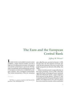 The Euro and the European Central Bank
