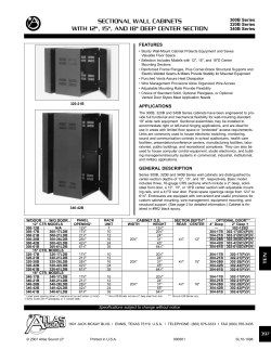 Atlas Sound Sectional Wall Cabinets Spec Sheet
