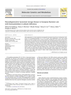 Neurodegenerative lysosomal storage disease in European