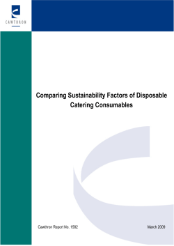Comparing Sustainability Factors of Disposable Catering