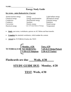 Energy Study Guide - Spring Branch ISD