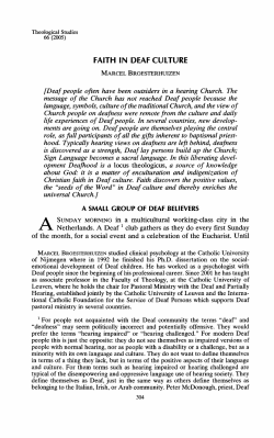 faith in deaf culture