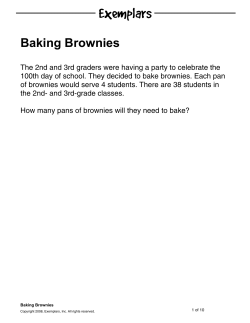 Baking Brownies