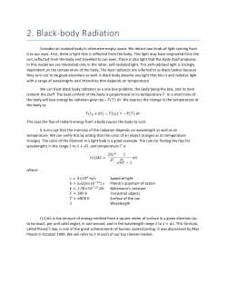 2. Black body Radiation