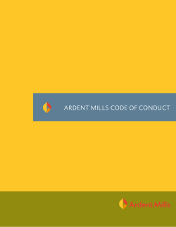 ARDENT MILLS CODE OF CONDUCT
