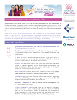 fundraising ideas - Triple Negative Breast Cancer Foundation