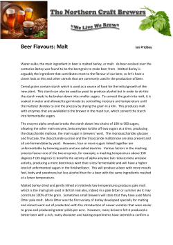 Beer Flavours: Malt - Northern Craft Brewers