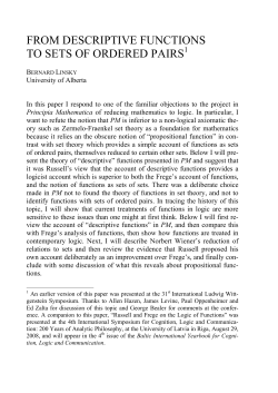 FROM DESCRIPTIVE FUNCTIONS TO SETS OF ORDERED PAIRS