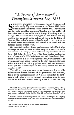 Pennsylvania versus Leey 1863
