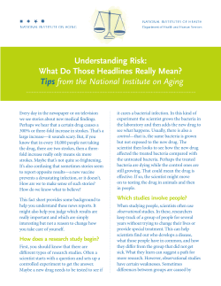 Understanding Risk: What Do Those Headlines Really Mean? Tips