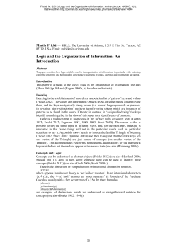 Logic and the Organization of Information: An Introduction