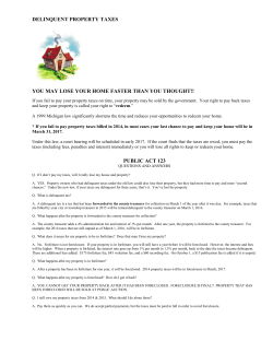 delinquent property taxes
