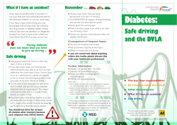 Diabetes - Safe driving and the DVLA