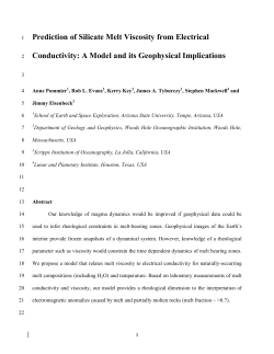 Prediction of Silicate Melt Viscosity from Electrical Conductivity: A