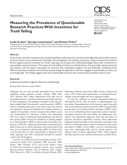 Measuring the Prevalence of Questionable Research