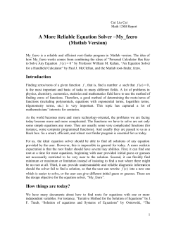 A More Reliable Equation Solver &ndash;My_fzero