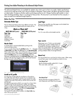 Printing to Advanced Inkjet Printers