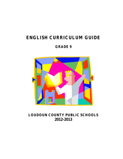 english curriculum guide - Loudoun County Public Schools