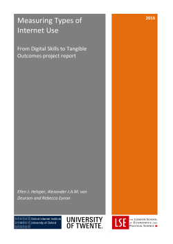 Measuring Types of Internet Use