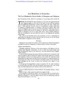 iron Metabolism in Steatorrhea The Use of