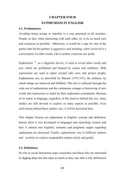 chapter four euphemism in english