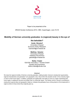 Mobility of German university graduates: Is (regional) beauty